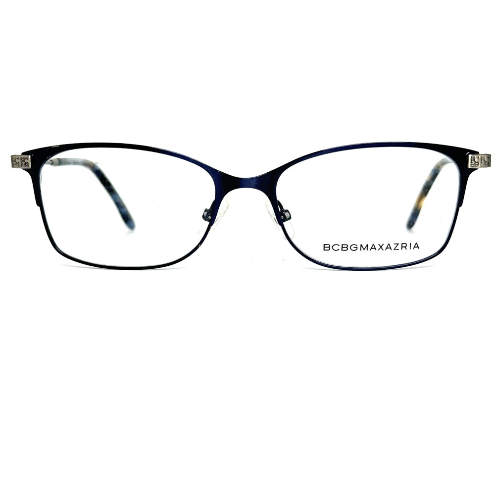 BCBG MAXAZRIA Anita Blue Slate Womens Semi Full Rim Eyeglasses 52-16-130 H13536